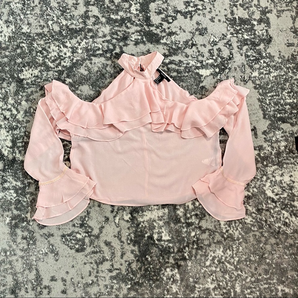 Forever 21 Pink Ruffle Blouse